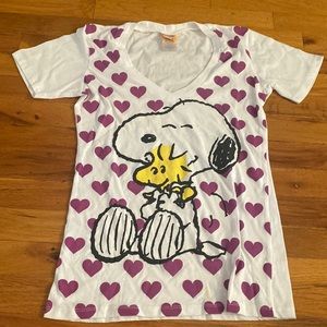 Peanuts Snoopy v-neck tee shirt